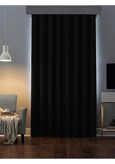 Beyazıt Tekstil Blackout Karartma Siyah Fon Perde Siyah 120 X 260 Byzt534 Standart