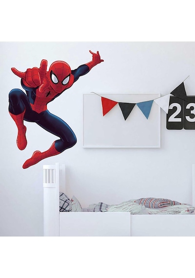 Rmk4831gm Ultimate Spider-man Peel And Stick Duvar Çıkartmaları, Kırmızı, Mavi, Sarı 1
