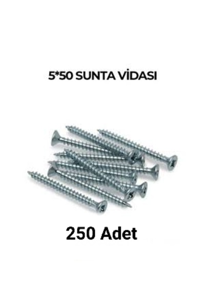 5 50 Mm 1 Kutu 200 Adet Sunta Ağaç Vidası