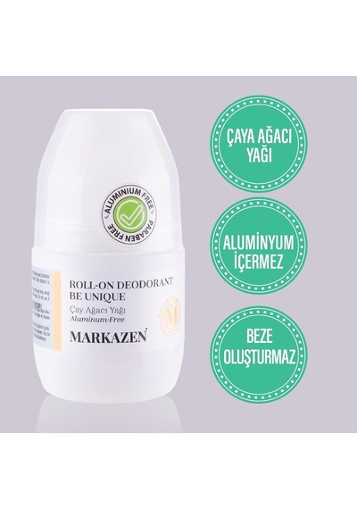 Be Unique Roll-on Deodorant, Alüminyumsuz, Çay Ağacı Yağlı, Dermatolojik Testli, Unisex, 50 Ml