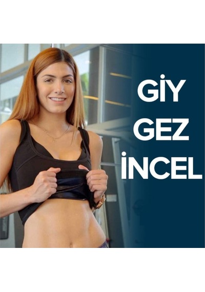 Gençplus Kadın Atlet Sauna Etkili Terleme Atleti İnce Kumaş Siyah