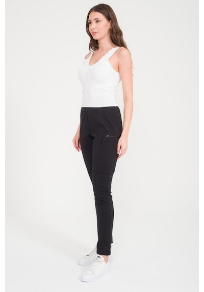 Q&Steinbock Kadın Tayt Afrodit Outdoor Spandex Siyah