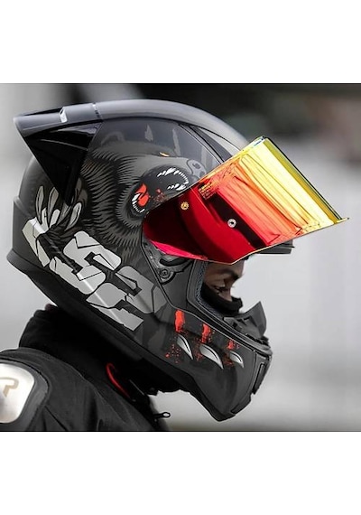 Ls2 Rapıd 2 Race Clawn Kapalı Motosiklet Kaskı Kırmızı Camlı Siyah