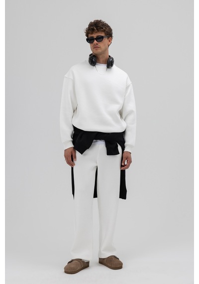 Vamos Basic Baggy Eşofman Alt Ekru
