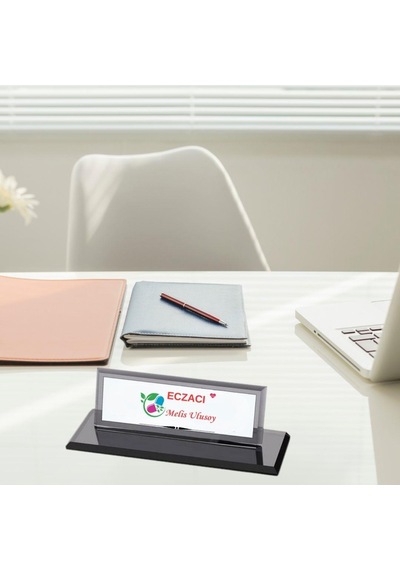Eczacılara Özel Tasarımlı Kristal Masa İsimliği