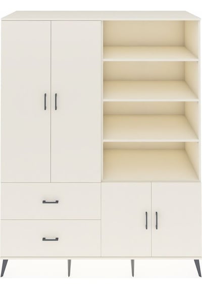 Kronos Gardrop 7 Raflı 2 Çekmeceli Tek Askılı 176x59x221 Aytaşı-aytaşı Beyaz Kronos Gardrop 7 Raflı 2 Çekmeceli Tek Askılı 176x59x221 Aytaşı-aytaşı Beyaz
