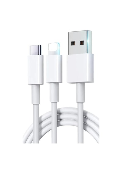 Winex SX21C 2in1 5A 120W UsbA to Type-C ve Lightning Hızlı Data ve Şarj Kablosu