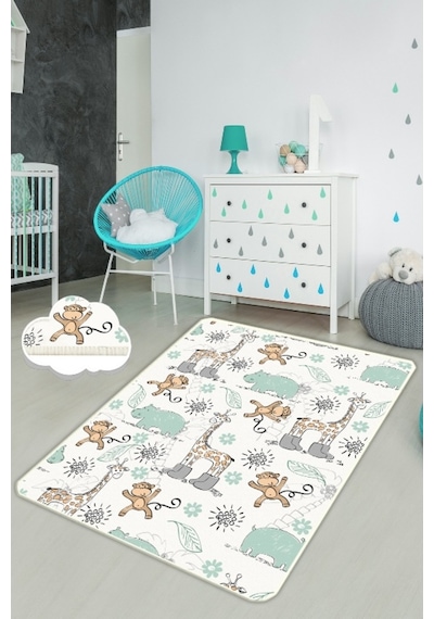 Sweet Anımals 80X150 Cm Çocuk Ve Bebek Halısı