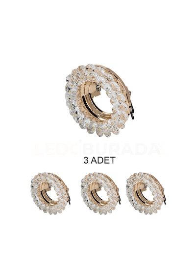 Cata Ct-6596 Papatya Cam Spot Kasası - 3 Lü Paket