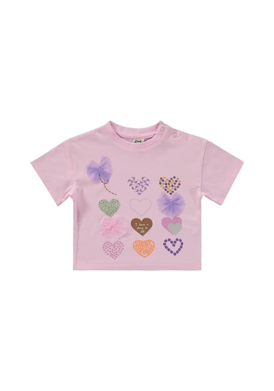 Civil Baby Kalp Nakışlı 6-18 Ay Takım - Pembe