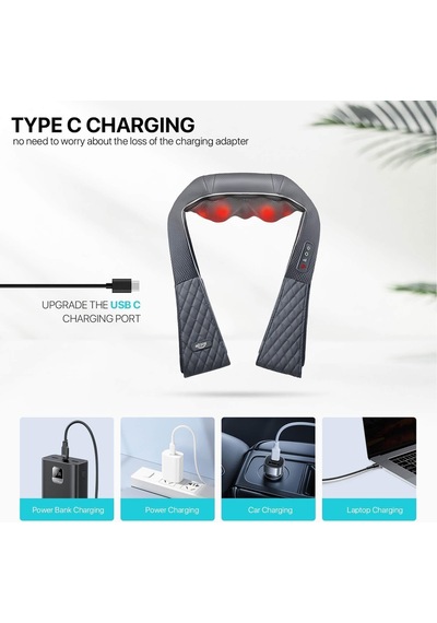 Alljoy Isıtmalı Boyun Masajı, 2200mah Pil Kablosuz, Boyun Omuz Sırtı İçin Masaj, 20 Dakikalık Shiatsu Masajı. Otomatik Kapanma Ve Çanta Alljoy Isıtmalı Boyun Masajı, 2200mah Pil Kablosuz, Boyun Omuz Sırtı İçin Masaj, 20 Dakikalık Shiatsu Masajı. Otomatik Kapanma Ve Çanta