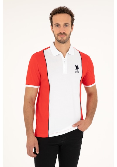 U.S. Polo Assn.  Erkek Regular Fit Polo Yaka Kırmızı Tişört 50281945-VR030