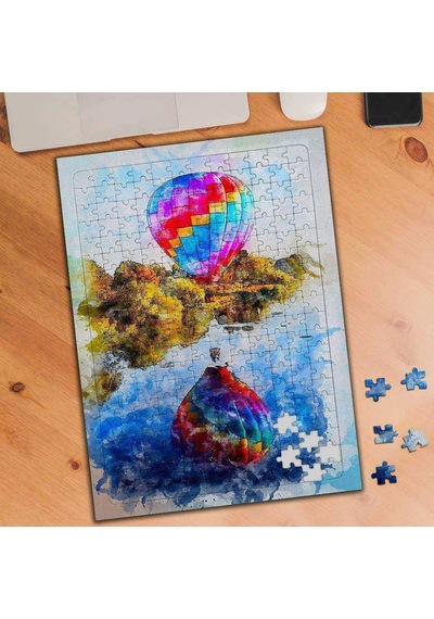 Uçan Hava Balonu Boyama Sanatı 240 Parça Puzzle Yapboz-75014