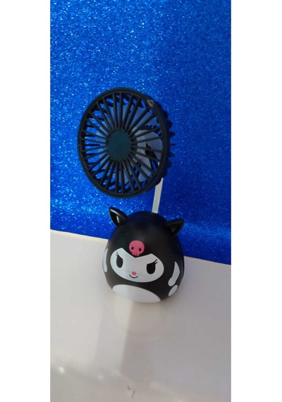 Kuromi Figürlü Mini Masaüstü Usb Fan Taşınabilir Tasarım Hediyelik Eşya Doğum Günü