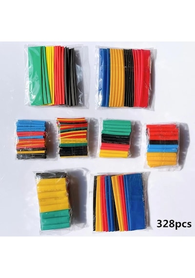 Isı İle Daralan Shrink Boru Makaron Kablo Yalıtım Set 328 Parça