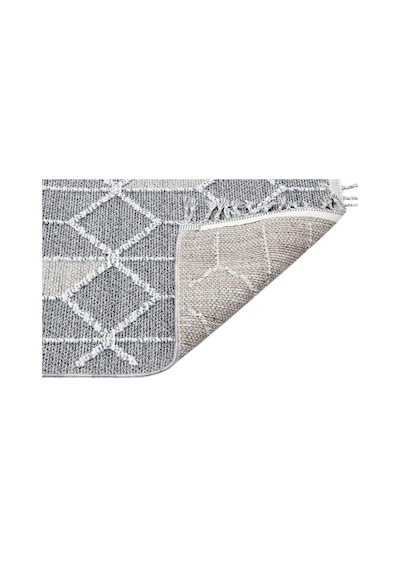 Soho Sh 03 Grey Hav Vermeyen Özel Ipler Ile Üretilen Etnik Örgü Desenlere Sahip Makine Halısı