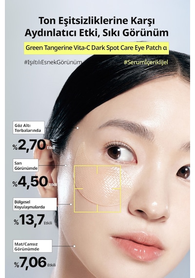 Goodal Yeşil Mandalina Özlü, Aydınlatıcı Göz Altı Maskesi Green Tangerine Vita C Eye Gel Patch
