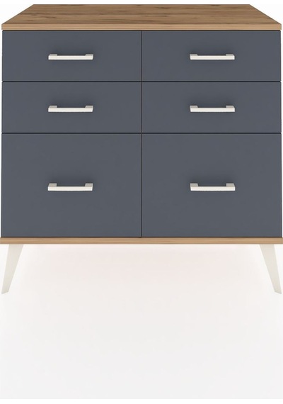 Hyperion Şifonyer 6 Çekmeceli 88x44x80 Çam-çam/antrasit Çam/antrasit Hyperion Şifonyer 6 Çekmeceli 88x44x80 Çam-çam/antrasit Çam/antrasit