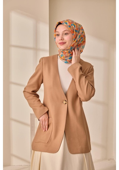 Silk Home Soft Eşarp 73092-27 Sarı, Turuncu, Gök Mavi, Vizon