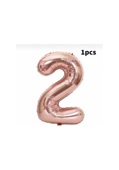 2 Rakam Folyo Rose Gold Balon 34 Inç 76 Cm Rose Gold Rose Gold