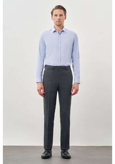 İmza Lacivert Düz Gabardin Esnek Yan Cep Slim Fit Classic Pantolon 1003245209 220 Lacivert