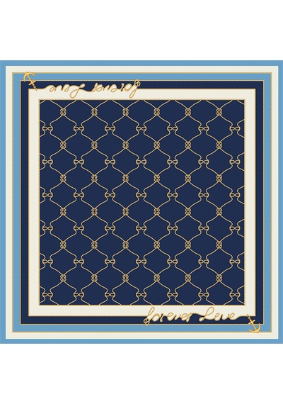 Deserto Fashion İpek Twill Eşarp 2026 Avantgarde Serisi Çift Taraflı İpek 90x90-2939 Çok Renkli
