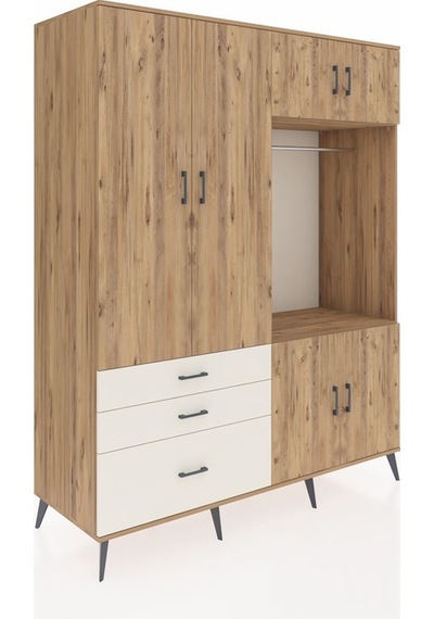 Kronos Gardrop 7 Raflı 3 Çekmeceli Tek Askılı 176x59x221 Çam-çam/aytaşı Çam/aytaşı Kronos Gardrop 7 Raflı 3 Çekmeceli Tek Askılı 176x59x221 Çam-çam/aytaşı Çam/aytaşı