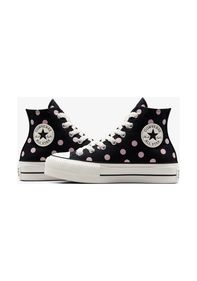 Converse Chuck Taylor All Star Lift Polka Dots Kadın Siyah Platform Sneaker