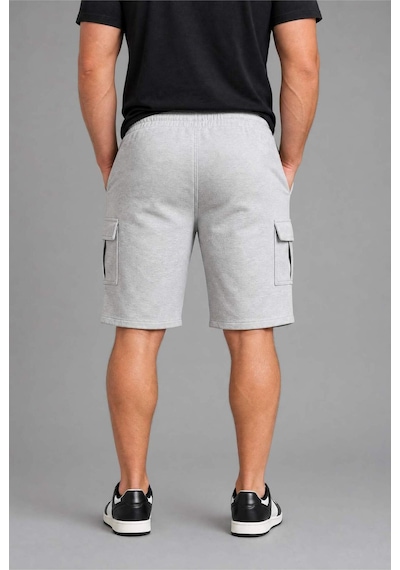 Defacto Relax Fıt Düz Paça Sweatshirt Kumaşı Uzun Şort H2058ax26smgr210 Gri-gr210