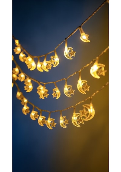Ramazan Ayına Özel Ayyıldız Ramazan Led Işık 2metre Çok Renkli