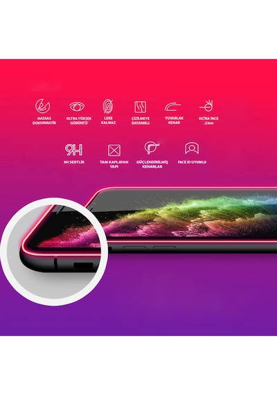 Huawei P Smart 2019 Tam Kaplayan Temperli Ekran Koruyucu Cam