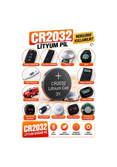 Cr2032 Pil 3v 5 Adet Rio Cr 2032 Para Pil Lityum Düğme Pil Araba Kumandası Baskül Tartı Pili Saat Oyuncak Cihaz Pili