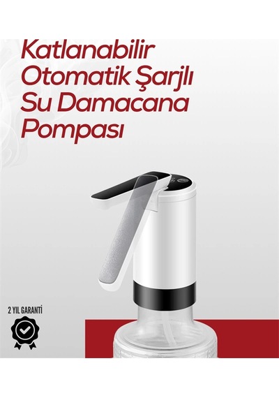 Akıllı Şarjlı Damacana Pompası Tek Tuşla Su Dolum Renkli