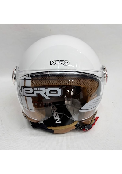 Nero Tk-06 Şefaf Vizörlü Yarım Açık Kask Parlak B1 Çok Renkli