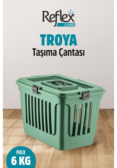 Reflex Care Troya Kedi Ve Köpek Taşıma Çantası - Yeşil - 49,5x33,5x33 Cm