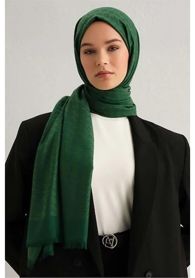 Armine Formal Logo Viscon Şal 2 Zümrüt Yeşili