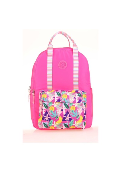 Kaukko Double Stripe Sırt Çantası Pink K1762 Pembe