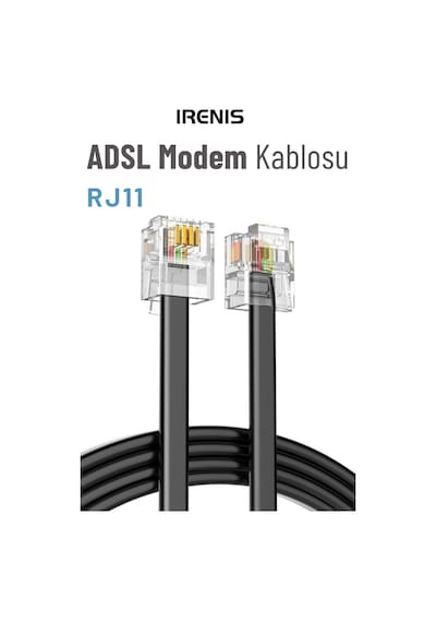 Irenis Adsl Vdsl Modem Kablosu Rj11 Kablo Köken Telefon Kablosu 3 M
