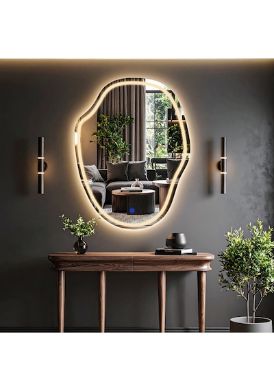 Zelvora Günışığı Lazer Kumlamalı Lavabo & Banyo Aynası Dokunmatik Sensörlü 80 X 60