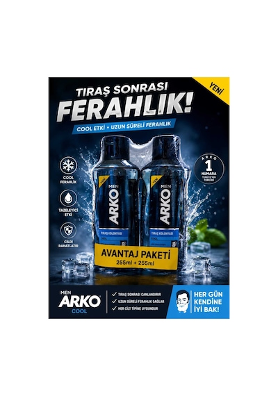Arko Cool Tıraş Kolonyası 4 x 255 ML