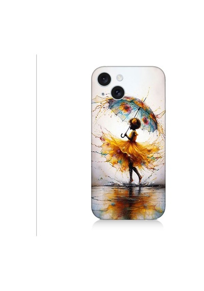 Apple Uyumlu iPhone 15 Plus Renkli Dans Desenli Silikon Kılıf Silikon