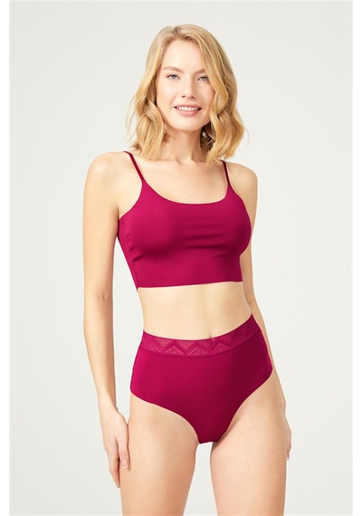 Cottonhill Basic Yüksek Bel Lazer Kesim Tanga Külot 3'lü Paket - 3 Renkli1 Çok Renkli