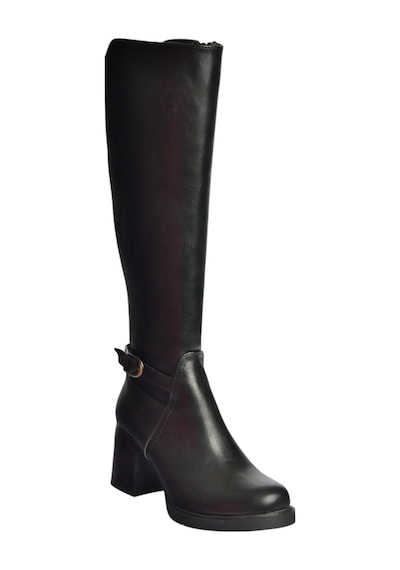 Fox Shoes V312310209 Siyah Kalın Topuklu Kadın Çizme Siyah