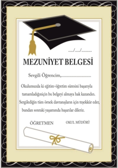 Mezuniyet Belgesi A4