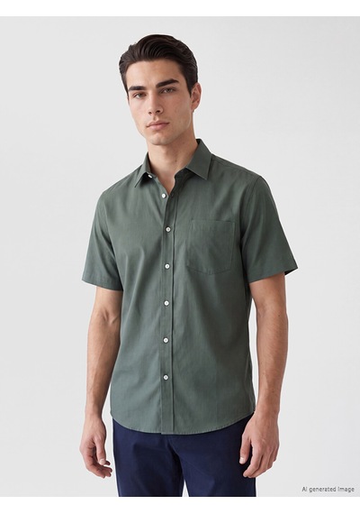 Lcw Busıness Yeşil Regular Fit Armürlü Erkek Gömlek