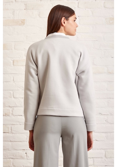 Never More Bisiklet Yaka Oversize Sweatshirt Mavi