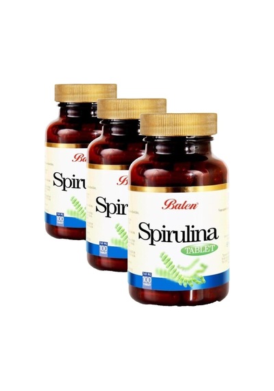 Spirulina 740 Mg Tabletler Günlük Beslenme İçin 100 Adet 3 Paketi