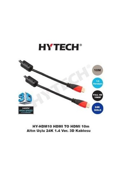 Hytech Hy Hdm10 HDMI To HDMI 24K Data Kablo