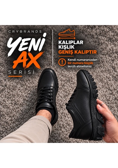 Crybrands Ax Erkek Kışlık Outdoor Ayakkabı Siyah