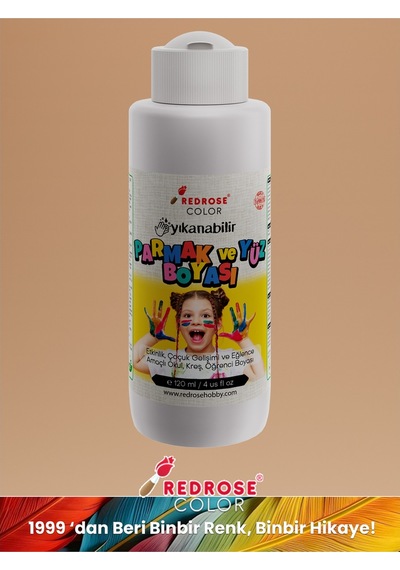 Red Rose Beyaz Parmak Boyası 120 ML Yıkanabilir